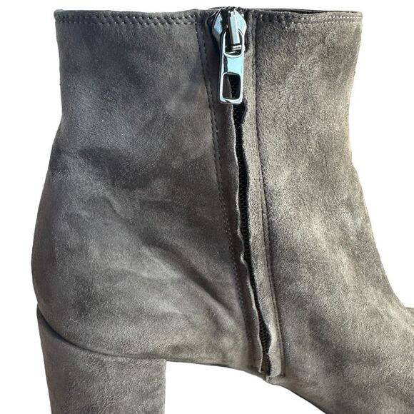 Vince Blakely Gray Suede‎ 2.5” Block Heel Ankle Boots Bootie Size 9M EU 39 Shoes - Picture 11 of 12